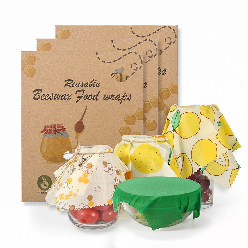 Bee & Bloom Cotton Beeswax Food Wraps — Set of 3