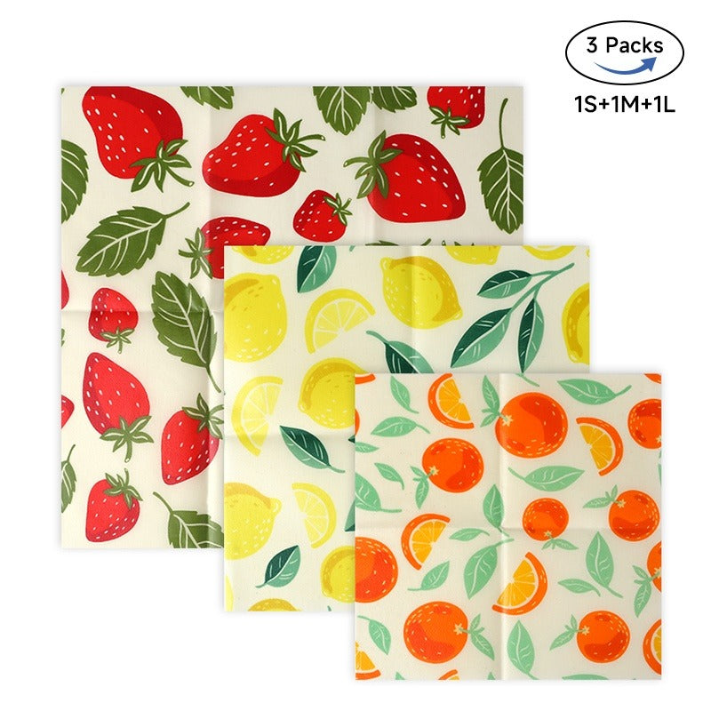 Bee & Bloom Cotton Beeswax Food Wraps — Set of 3