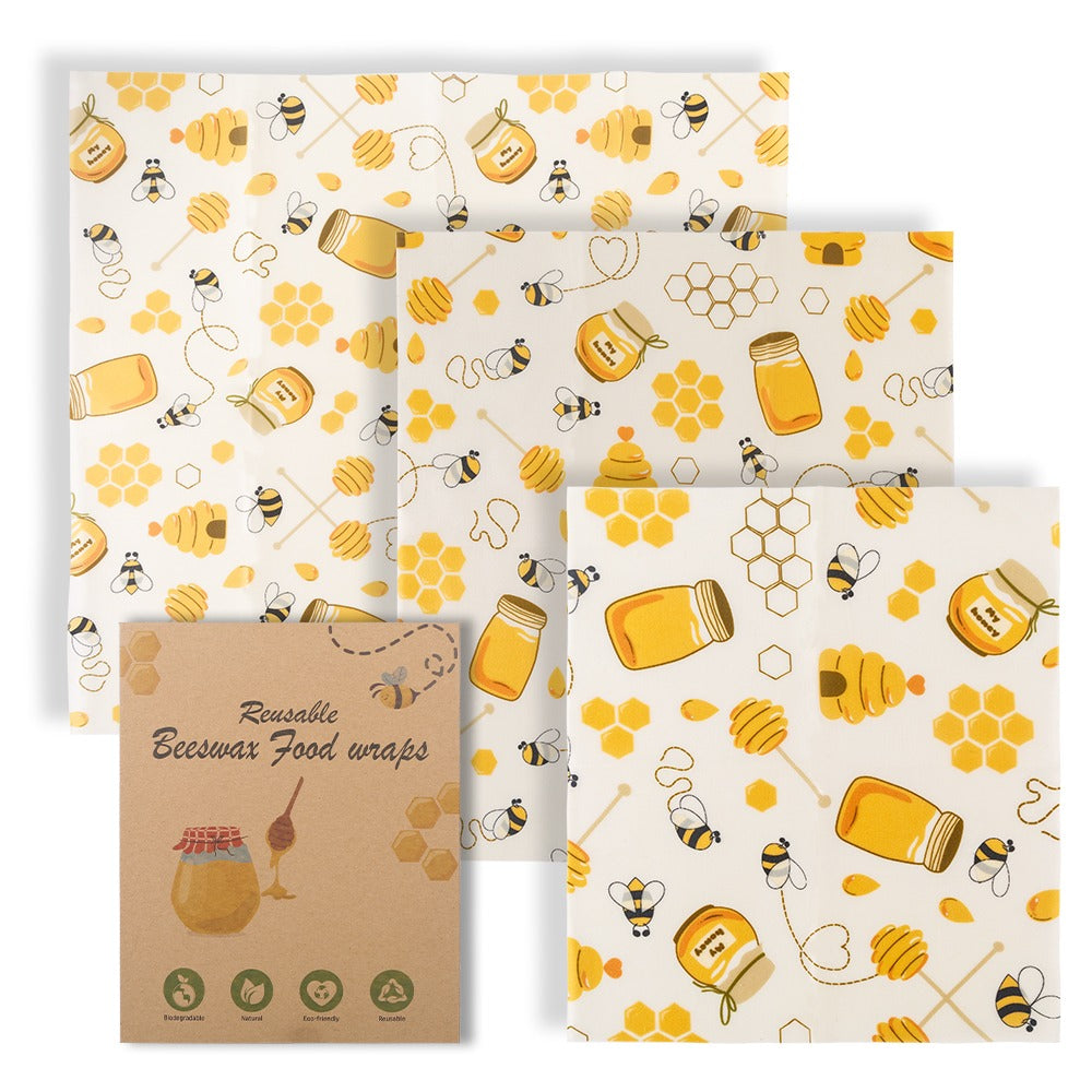 Bee & Bloom Cotton Beeswax Food Wraps — Set of 3