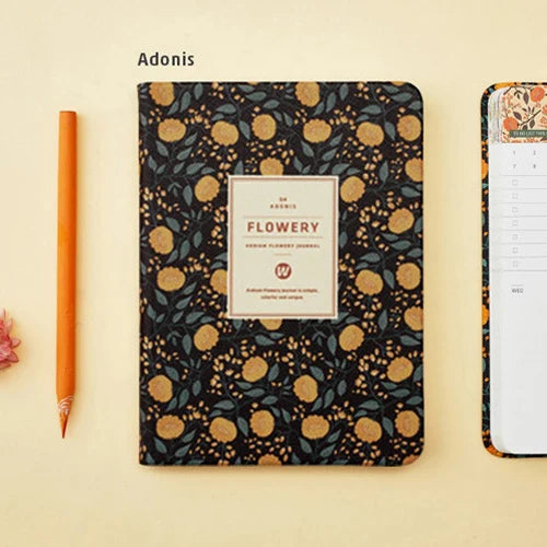 Bloom PU Leather Planner — A6 Weekly Schedule Book & Diary