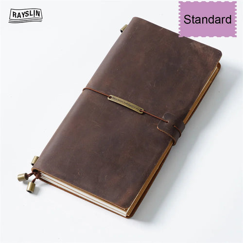 Hedgerow Wanderer Leather Travel Journal — Handmade Genuine Leather Notebook