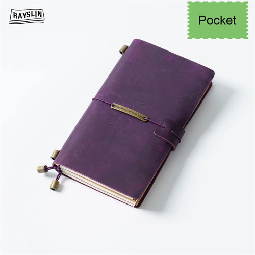 Hedgerow Wanderer Leather Travel Journal — Handmade Genuine Leather Notebook