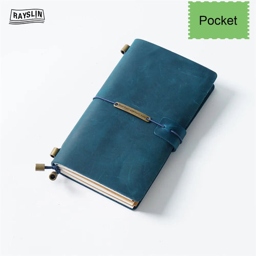 Hedgerow Wanderer Leather Travel Journal — Handmade Genuine Leather Notebook