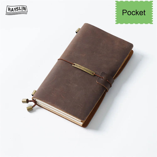 Hedgerow Wanderer Leather Travel Journal — Handmade Genuine Leather Notebook