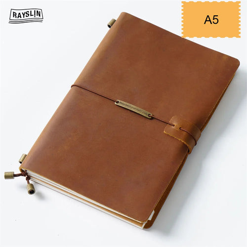 Hedgerow Wanderer Leather Travel Journal — Handmade Genuine Leather Notebook