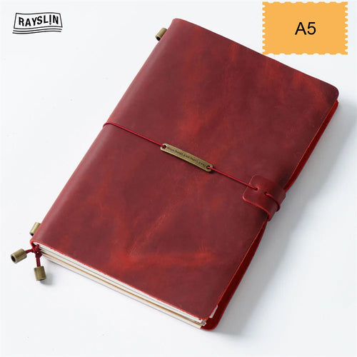 Hedgerow Wanderer Leather Travel Journal — Handmade Genuine Leather Notebook