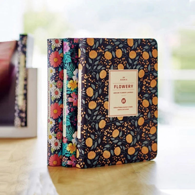 Bloom PU Leather Planner — A6 Weekly Schedule Book & Diary