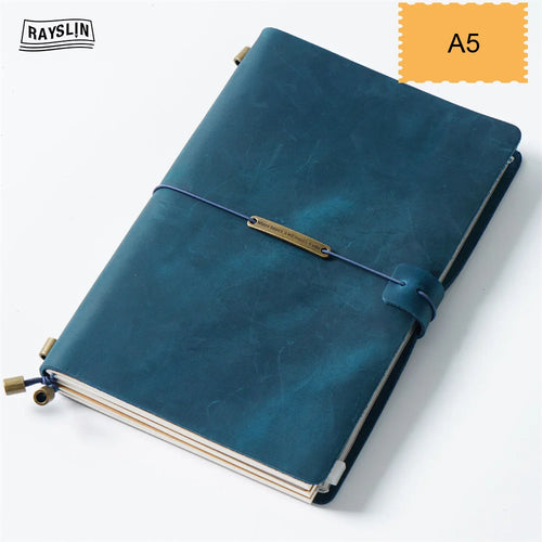 Hedgerow Wanderer Leather Travel Journal — Handmade Genuine Leather Notebook