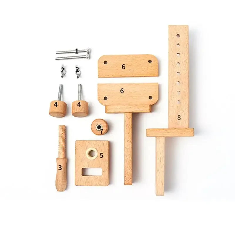 Beech Wood Desktop Embroidery Hoop Stand — 360° Adjustable Tabletop Frame