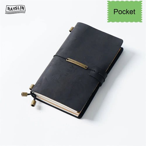 Hedgerow Wanderer Leather Travel Journal — Handmade Genuine Leather Notebook
