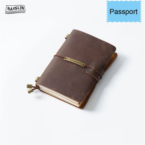 Hedgerow Wanderer Leather Travel Journal — Handmade Genuine Leather Notebook