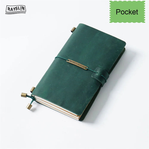 Hedgerow Wanderer Leather Travel Journal — Handmade Genuine Leather Notebook