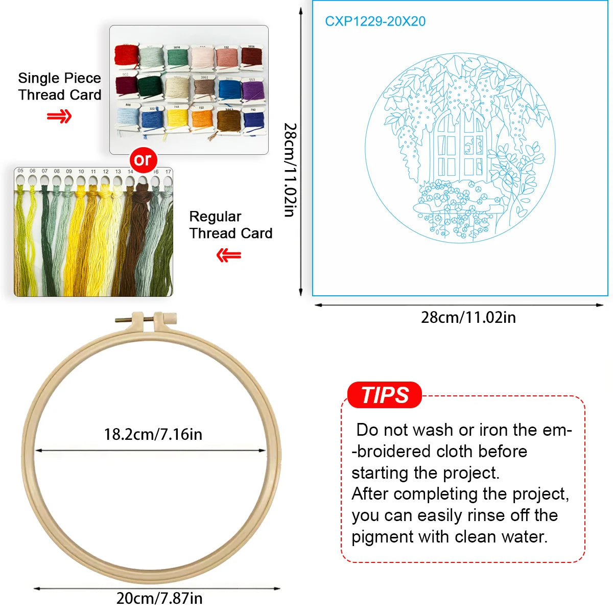 Wisteria Window Embroidery Starter Kit — DIY Floral Hoop Art