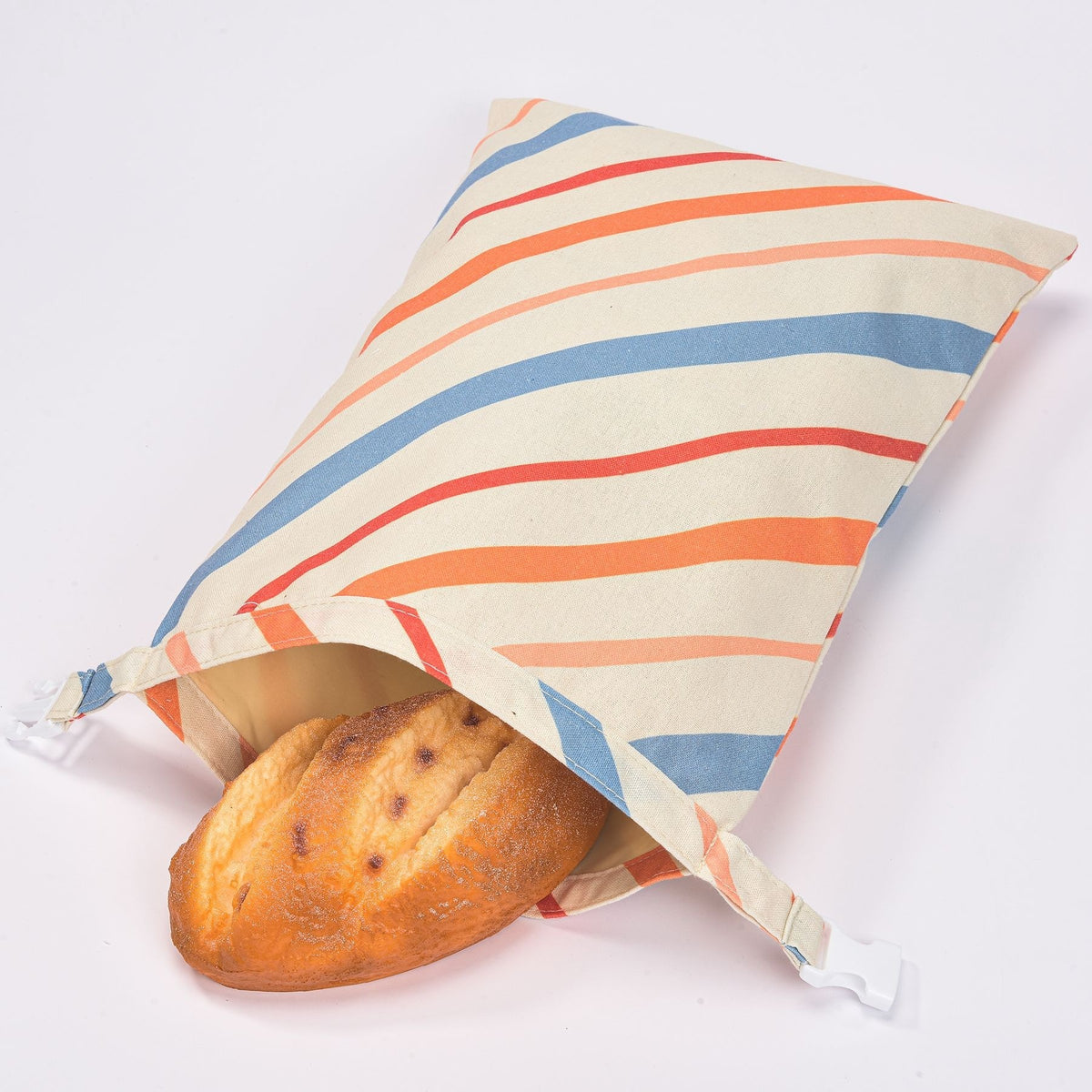 Country Kitchen Bread Bag — Cotton Linen Drawstring Bread Storage Bag
