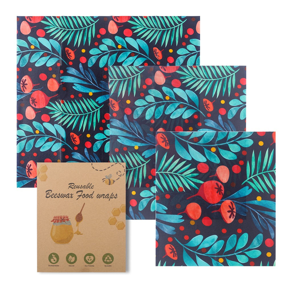 Bee & Bloom Cotton Beeswax Food Wraps — Set of 3