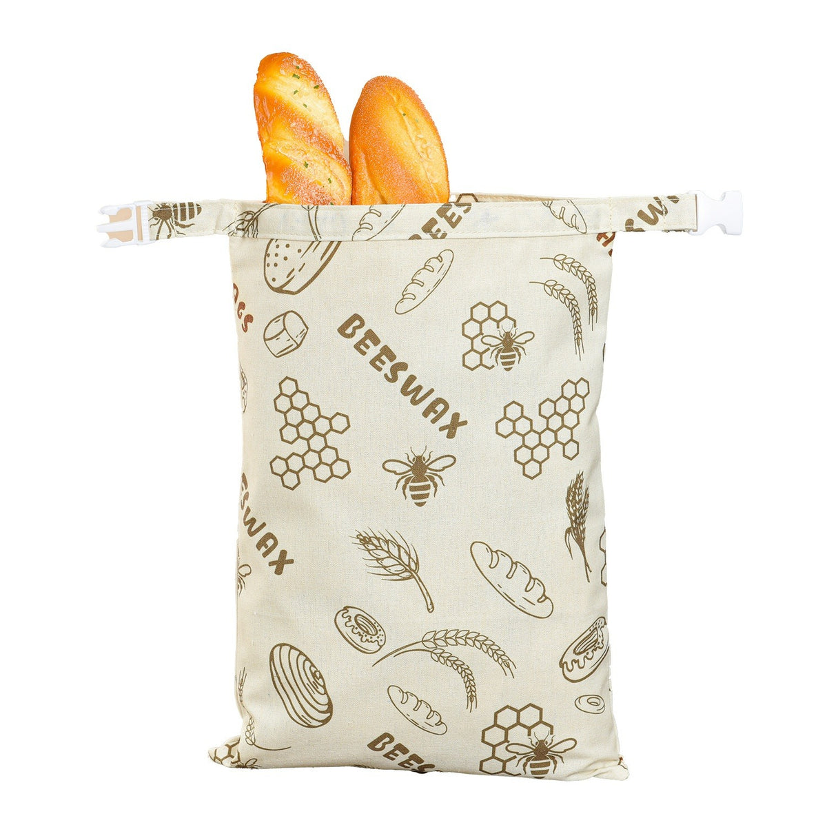 Country Kitchen Bread Bag — Cotton Linen Drawstring Bread Storage Bag