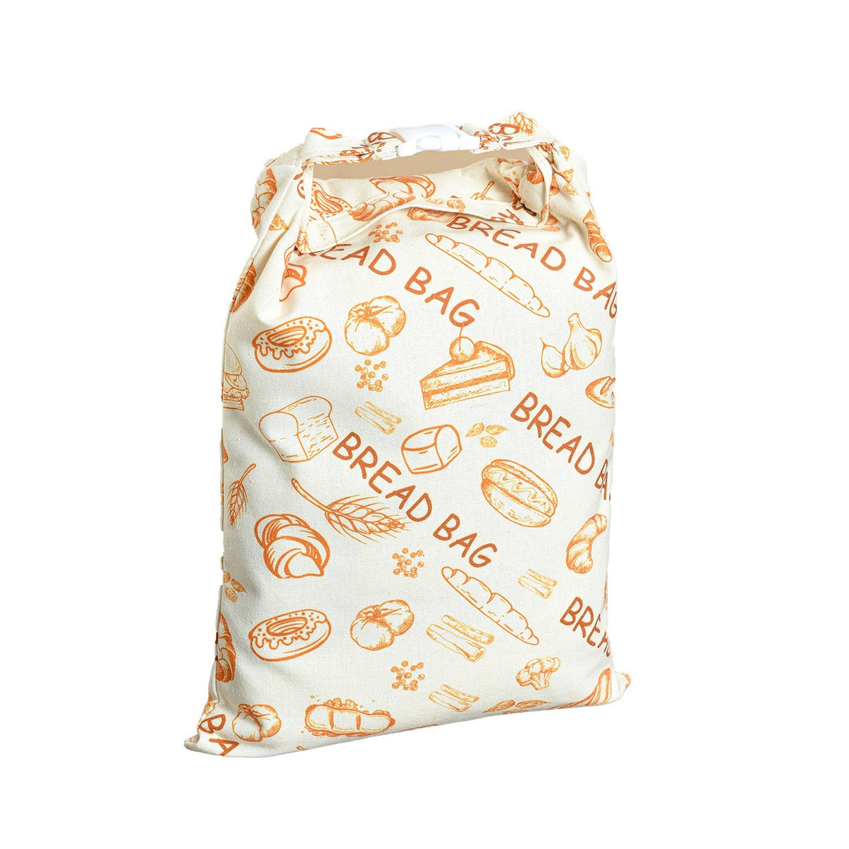 Country Kitchen Bread Bag — Cotton Linen Drawstring Bread Storage Bag